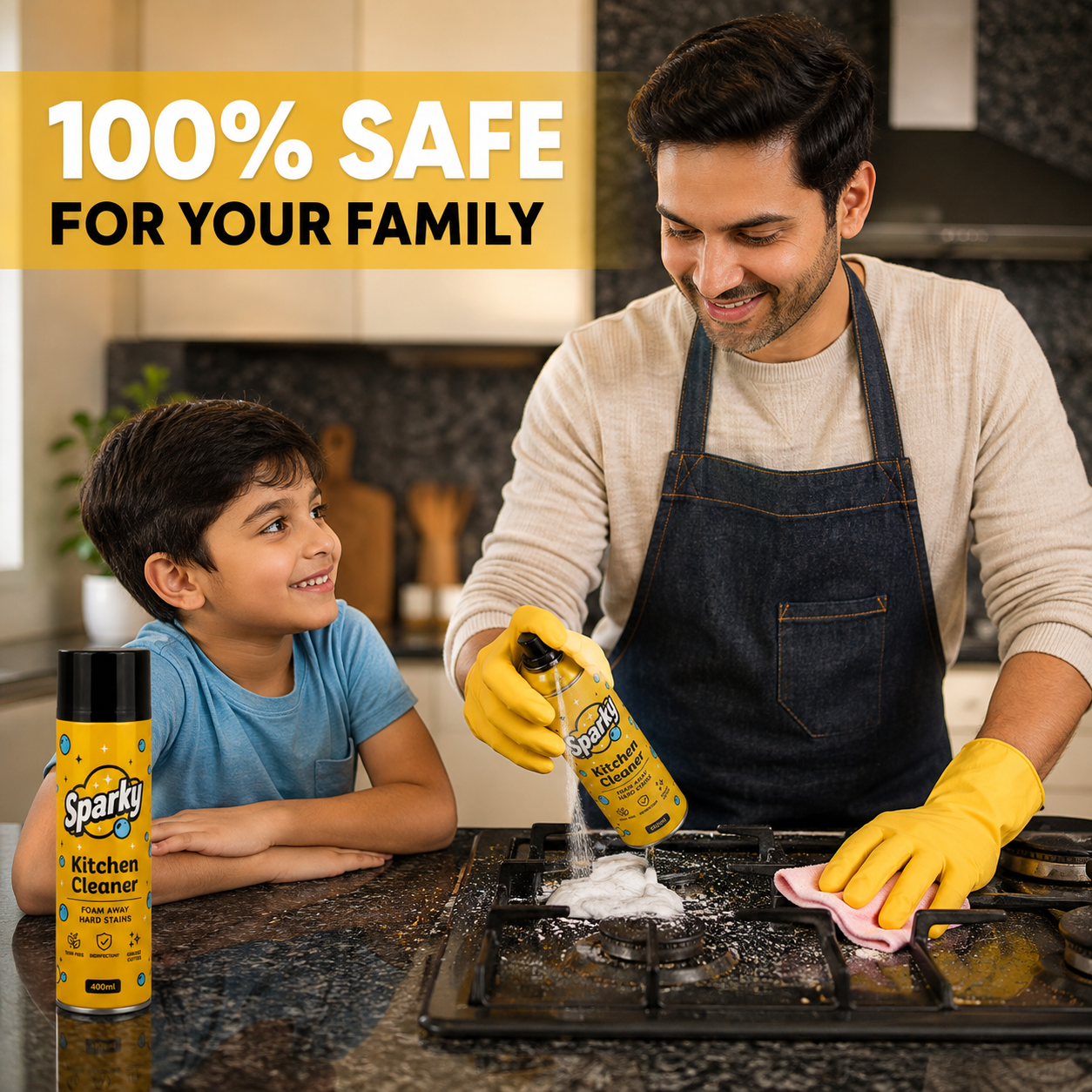 India’s Top Choice Foam-Based Complete Kitchen Cleaner & Disinfectant